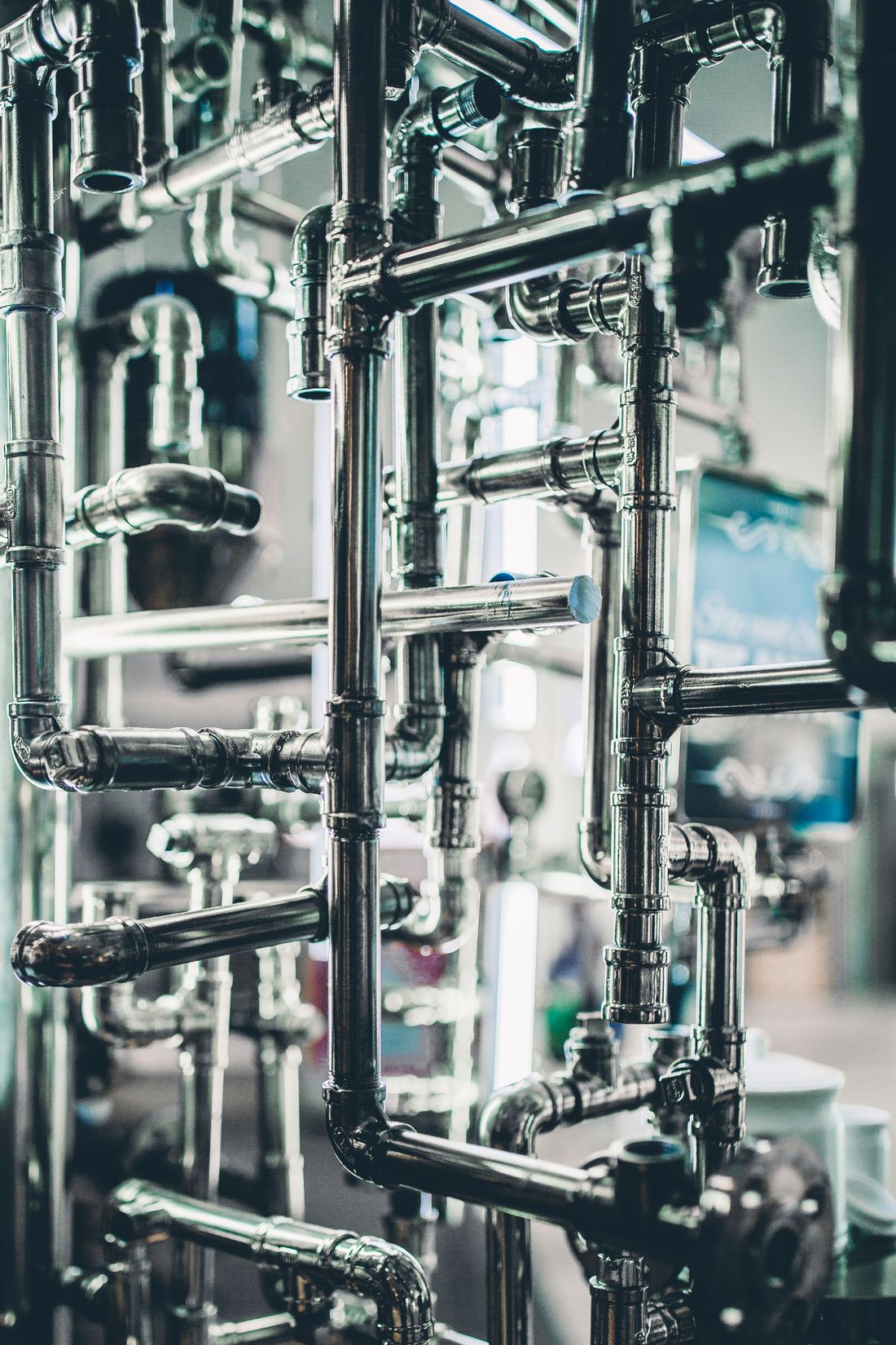 Hospital water pipework affected by hard-water scale